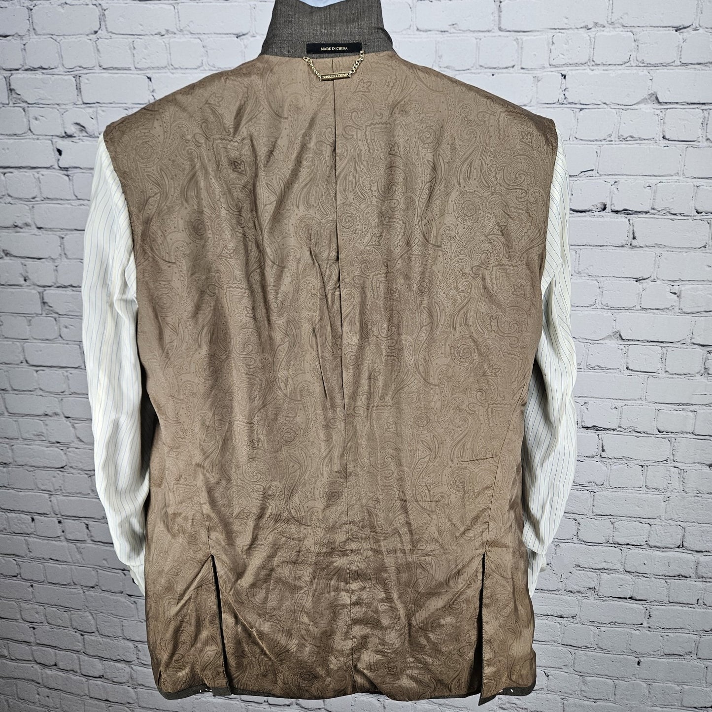Donald J Trump Brown 100% Wool 2 Button Vented Notch Blazer Sport Coat 44R