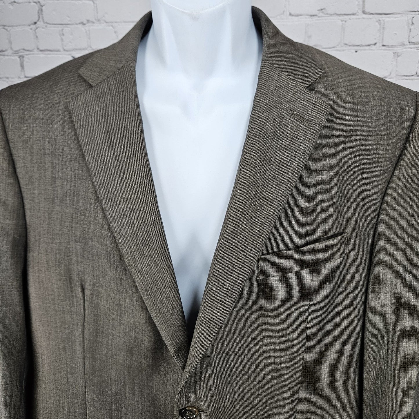 Donald J Trump Brown 100% Wool 2 Button Vented Notch Blazer Sport Coat 44R
