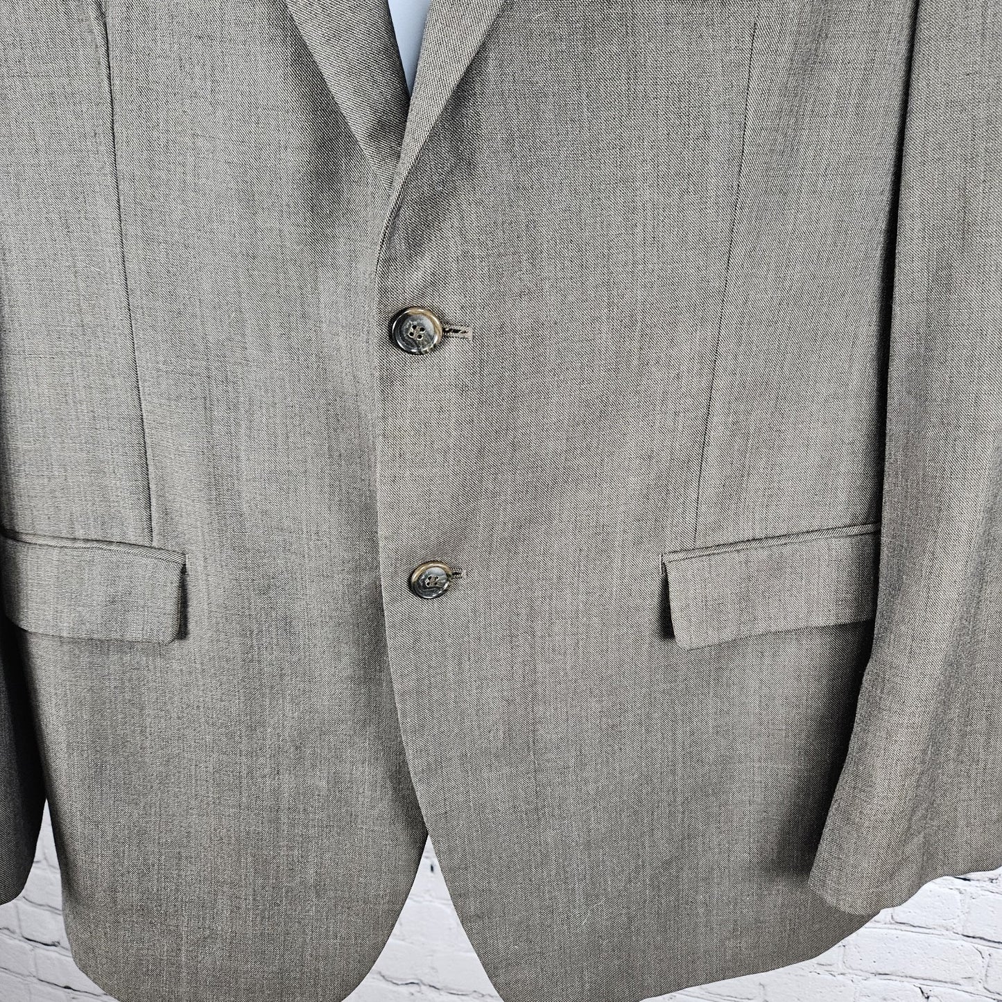 Donald J Trump Brown 100% Wool 2 Button Vented Notch Blazer Sport Coat 44R