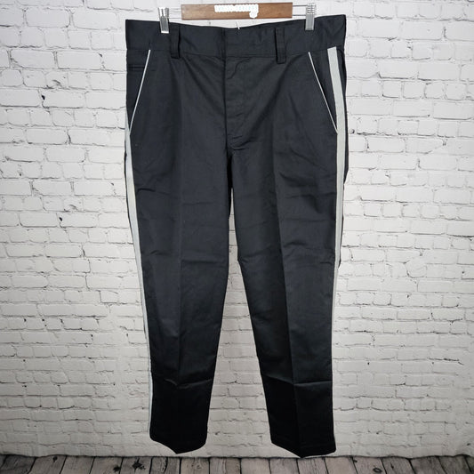 Tesla Black Relective Stripe Straight Leg Workwear Casual Chino Pants 36x32