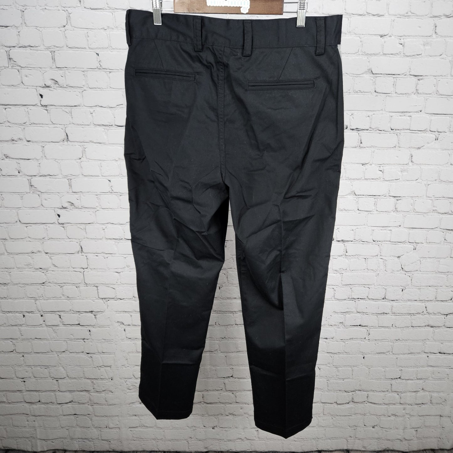 Tesla Black Relective Stripe Straight Leg Workwear Casual Chino Pants 36x32