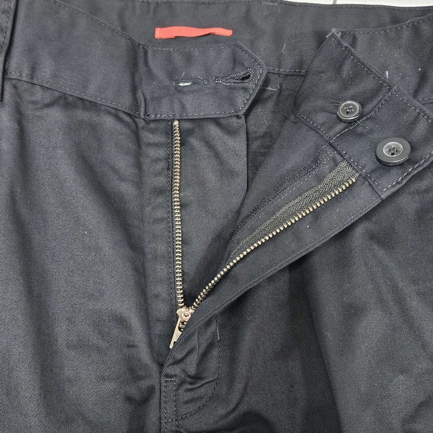 Tesla Black Relective Stripe Straight Leg Workwear Casual Chino Pants 36x32
