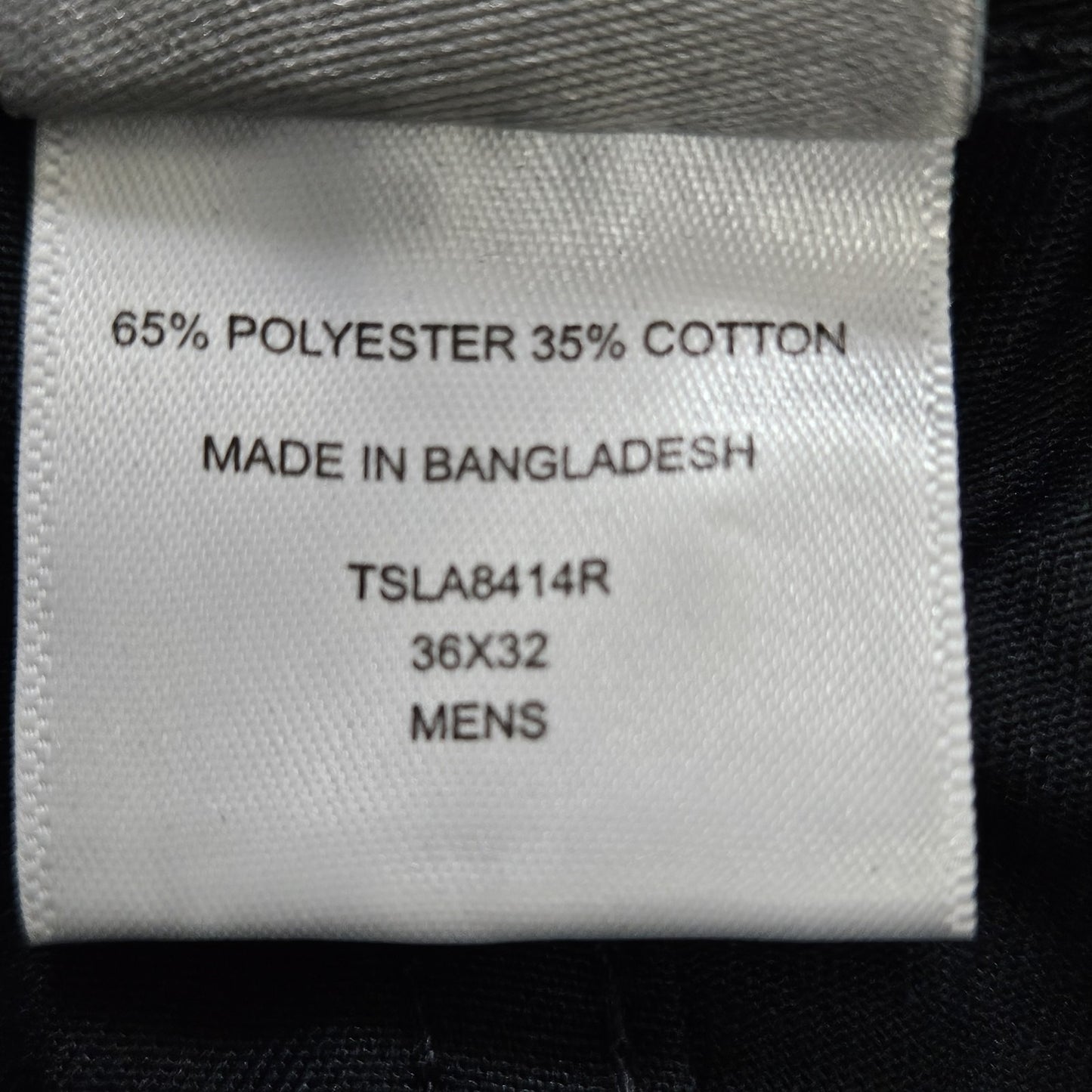Tesla Black Relective Stripe Straight Leg Workwear Casual Chino Pants 36x32