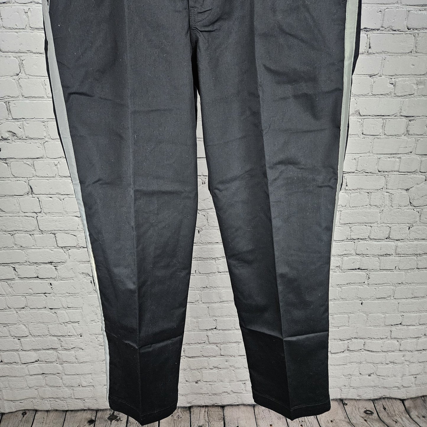 Tesla Black Relective Stripe Straight Leg Workwear Casual Chino Pants 36x32