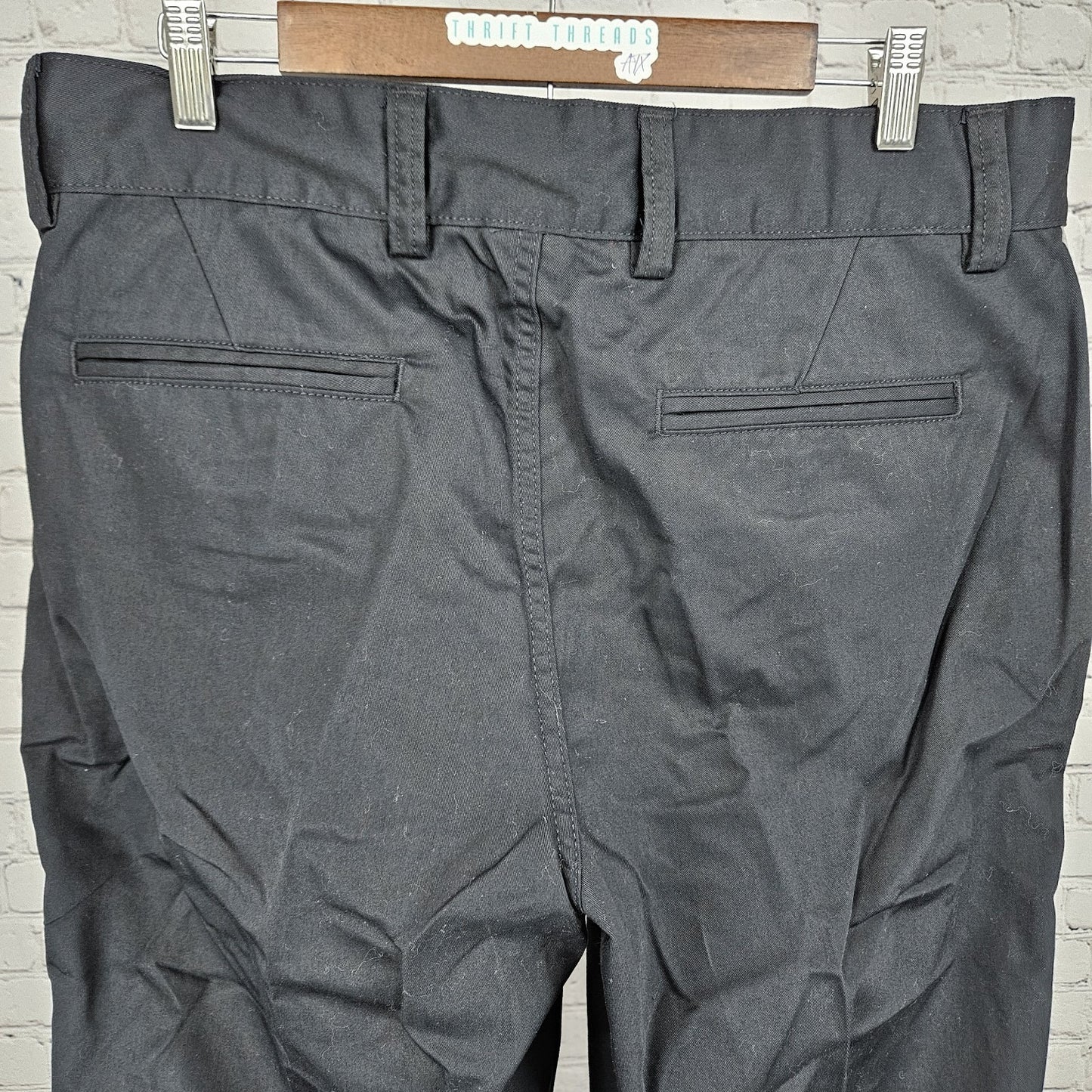 Tesla Black Relective Stripe Straight Leg Workwear Casual Chino Pants 36x32