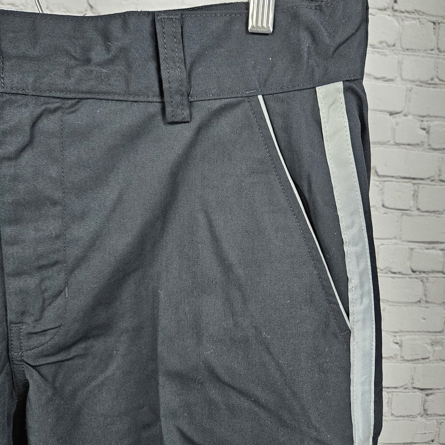 Tesla Black Relective Stripe Straight Leg Workwear Casual Chino Pants 36x32