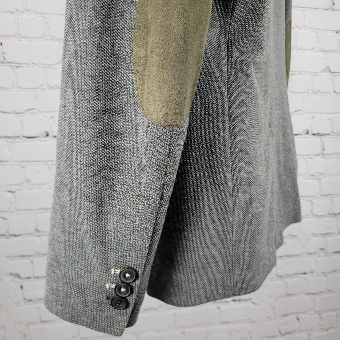 Zara Man Grey Birdseye Lightweight 2 Button Vented Notch Sport Coat Size 40