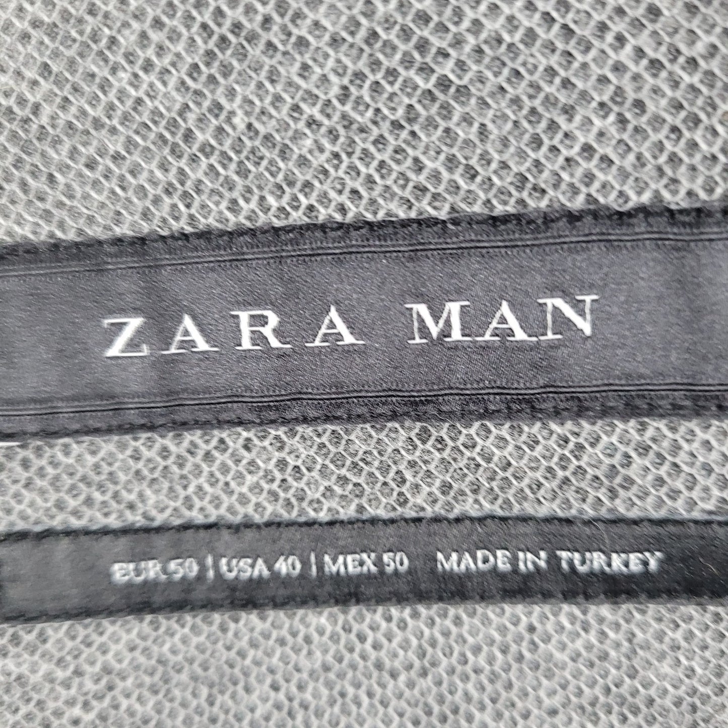Zara Man Grey Birdseye Lightweight 2 Button Vented Notch Sport Coat Size 40