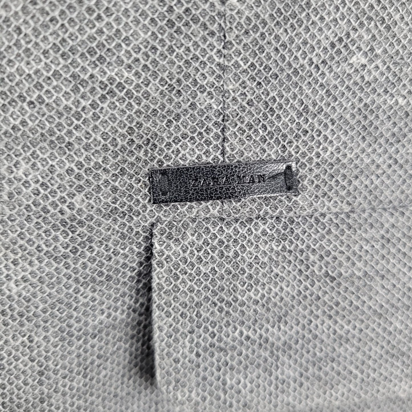 Zara Man Grey Birdseye Lightweight 2 Button Vented Notch Sport Coat Size 40