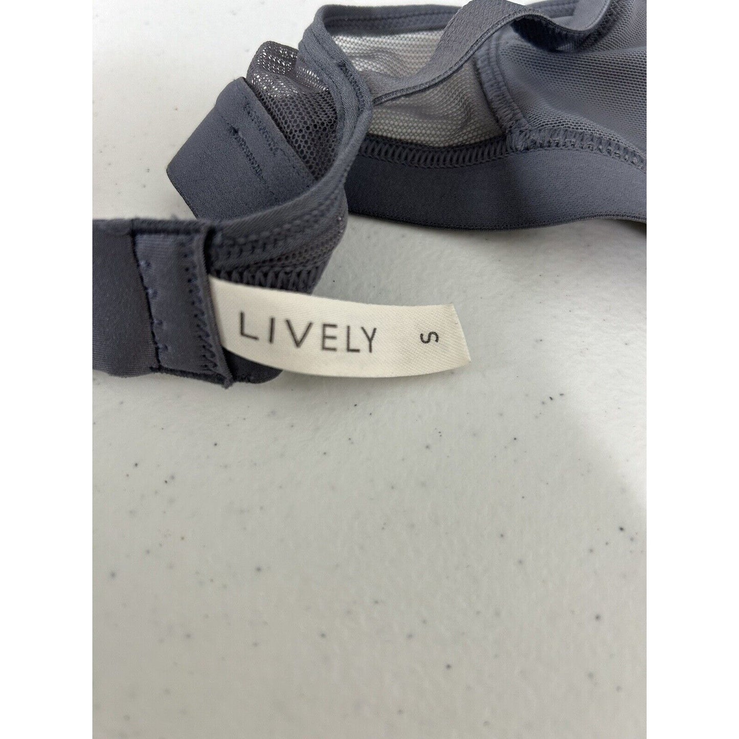 Lively Gray Lined Adjustable Straps Back Close Nursing Bra Bralette Size S EUC