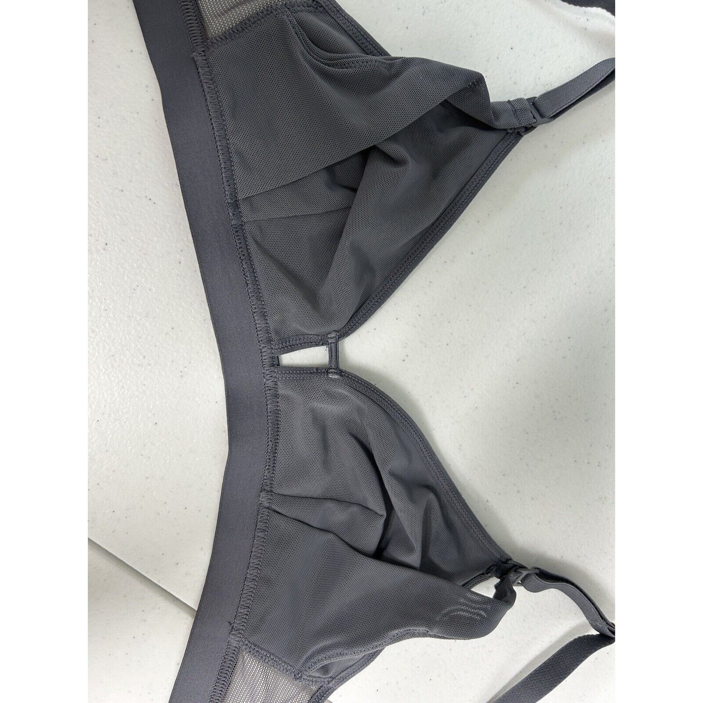 Lively Gray Lined Adjustable Straps Back Close Nursing Bra Bralette Size S EUC