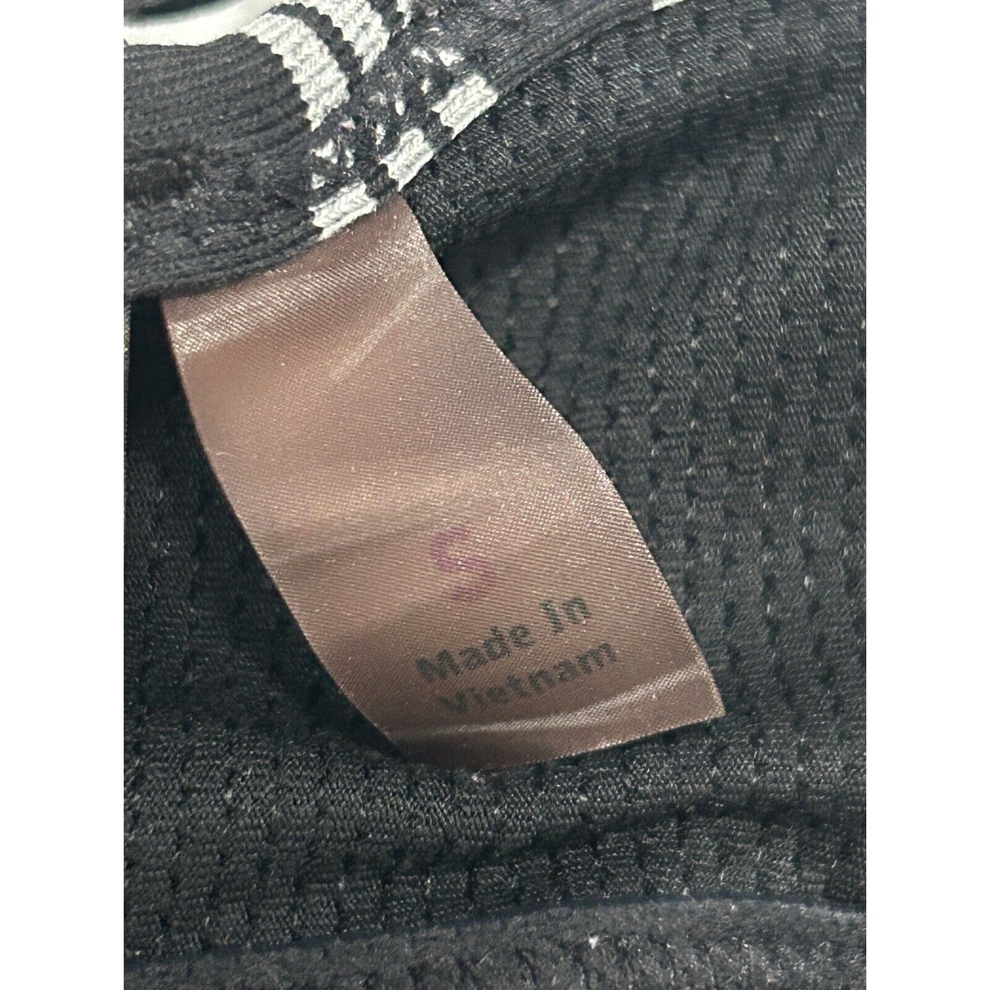 Athleta Black Striped Racerback Stretchy Breathable Sporty Bralette Size Small S