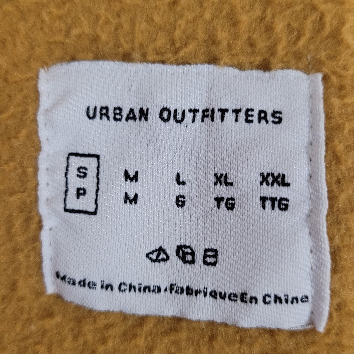 Urban Outfitters Yellow Fleece 1/4 Zip Collared Pullover Jacket Size Small S