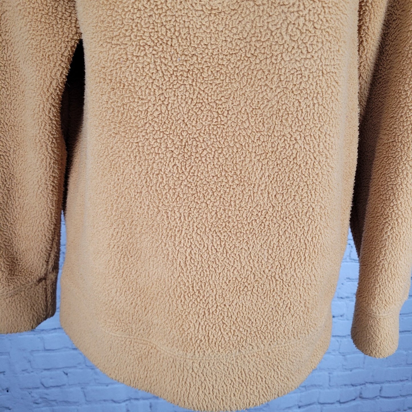 Urban Outfitters Yellow Fleece 1/4 Zip Collared Pullover Jacket Size Small S