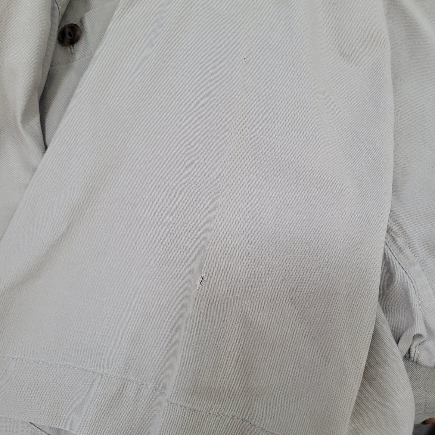 VTG Chaps Ralph Lauren Beige Button Down Collar Short Sleeve Shirt Size Large L