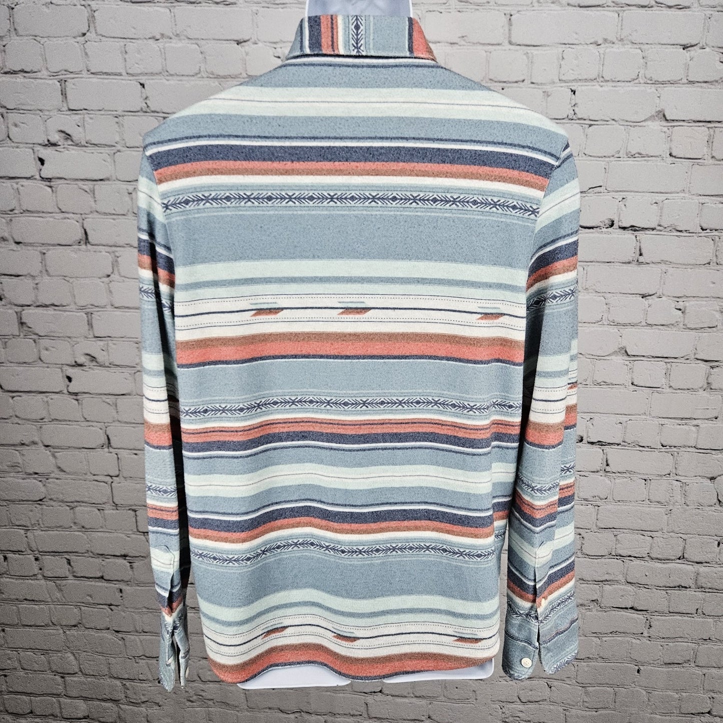 Faherty Multicolor Striped Aztec Button Up Long Sleeve Collared Shirt Medium M