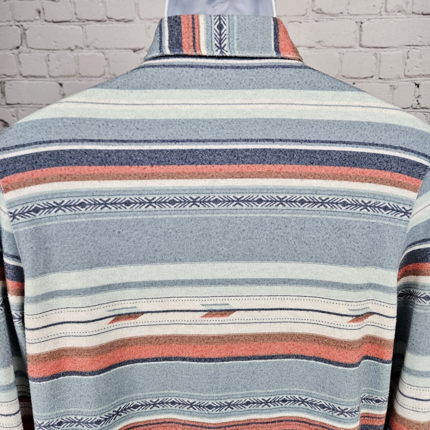 Faherty Multicolor Striped Aztec Button Up Long Sleeve Collared Shirt Medium M