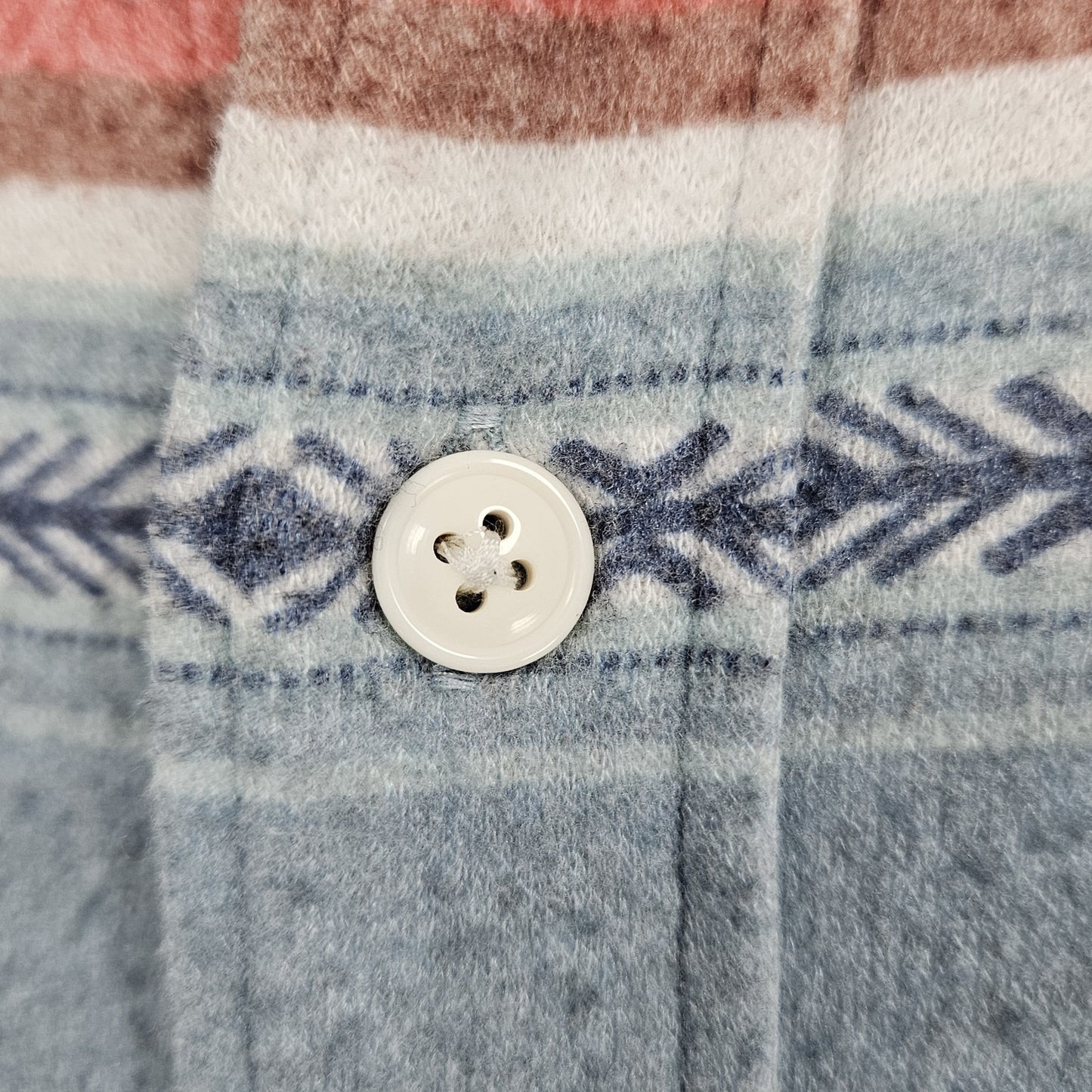 Faherty Multicolor Striped Aztec Button Up Long Sleeve Collared Shirt Medium M