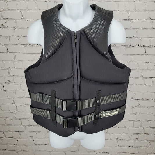 Ocean Pacific Black USCG Approved Flotation Aid Life Jacket Ski Vest Size XL