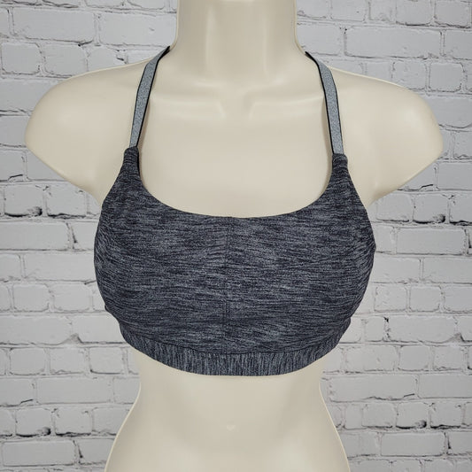 Athleta Grey Strappy Racerback Unpadded Lined Sports Bra Size Small S