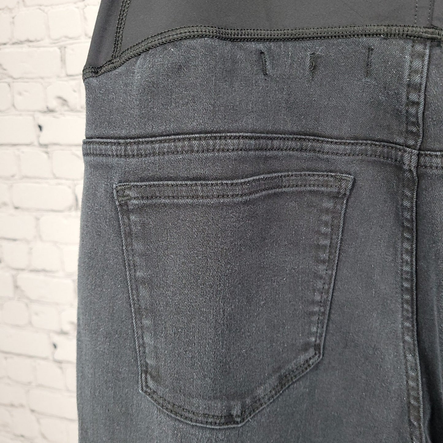 Madewell Black Maternity Skinny Pull On Stretch Over The Belly Panel Jeans 32