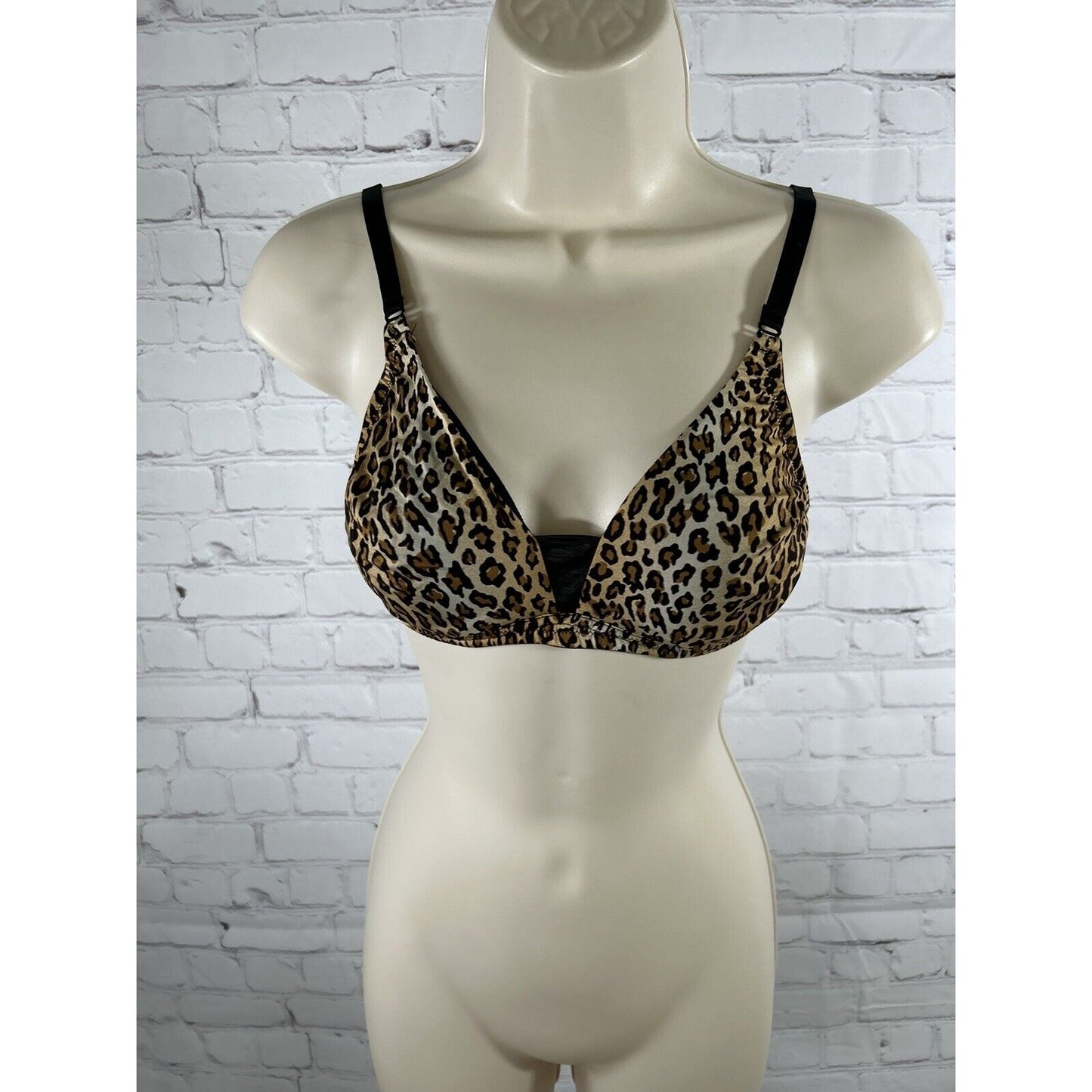 Cosabella Wireless Padless Lined Brown/Black Cheetah Print Bralette Women’s S
