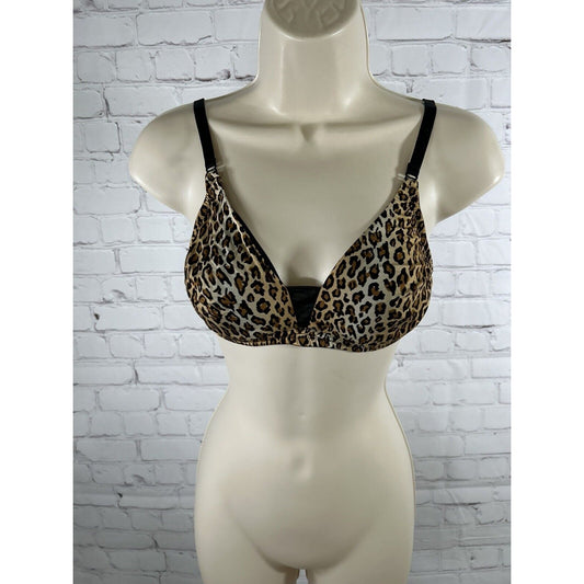 Cosabella Wireless Padless Lined Brown/Black Cheetah Print Bralette Women’s S