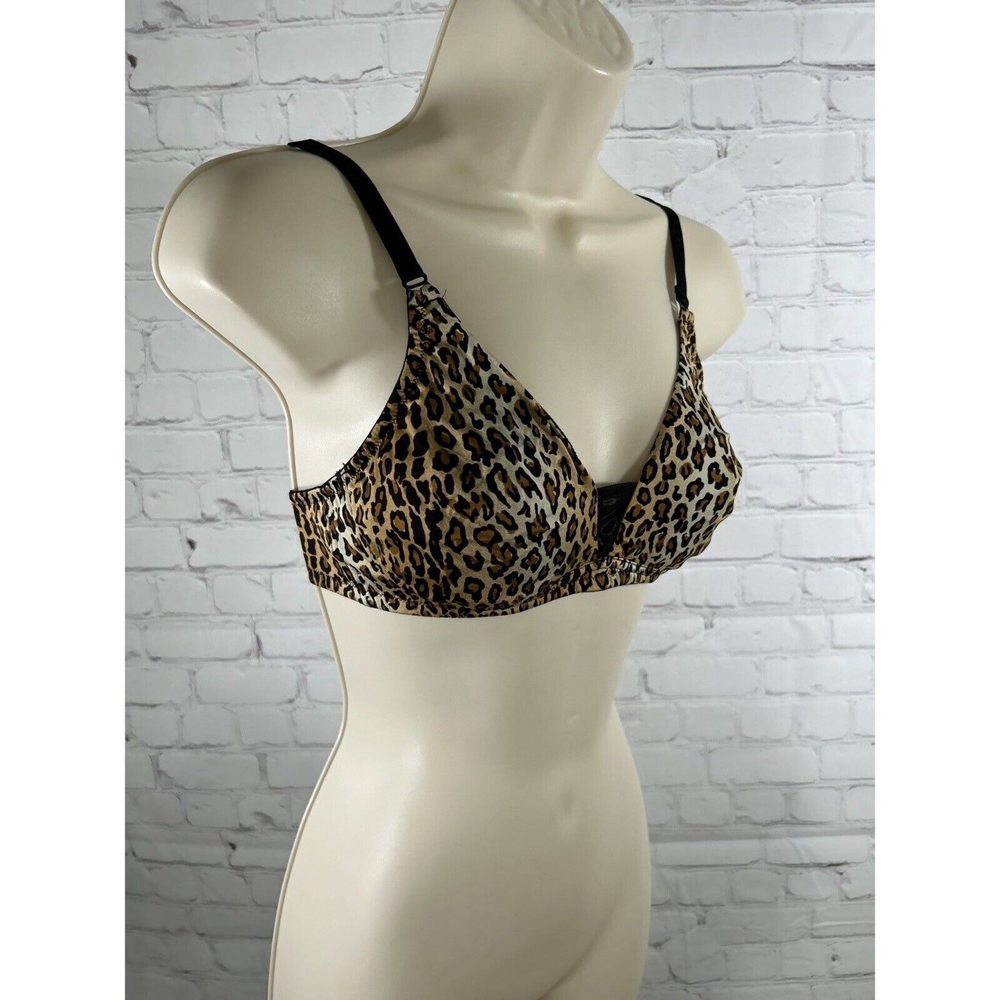 Cosabella Wireless Padless Lined Brown/Black Cheetah Print Bralette Women’s S