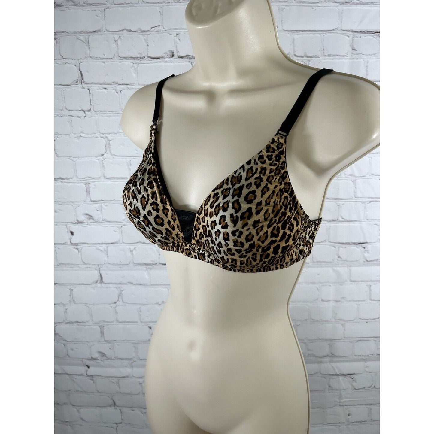 Cosabella Wireless Padless Lined Brown/Black Cheetah Print Bralette Women’s S
