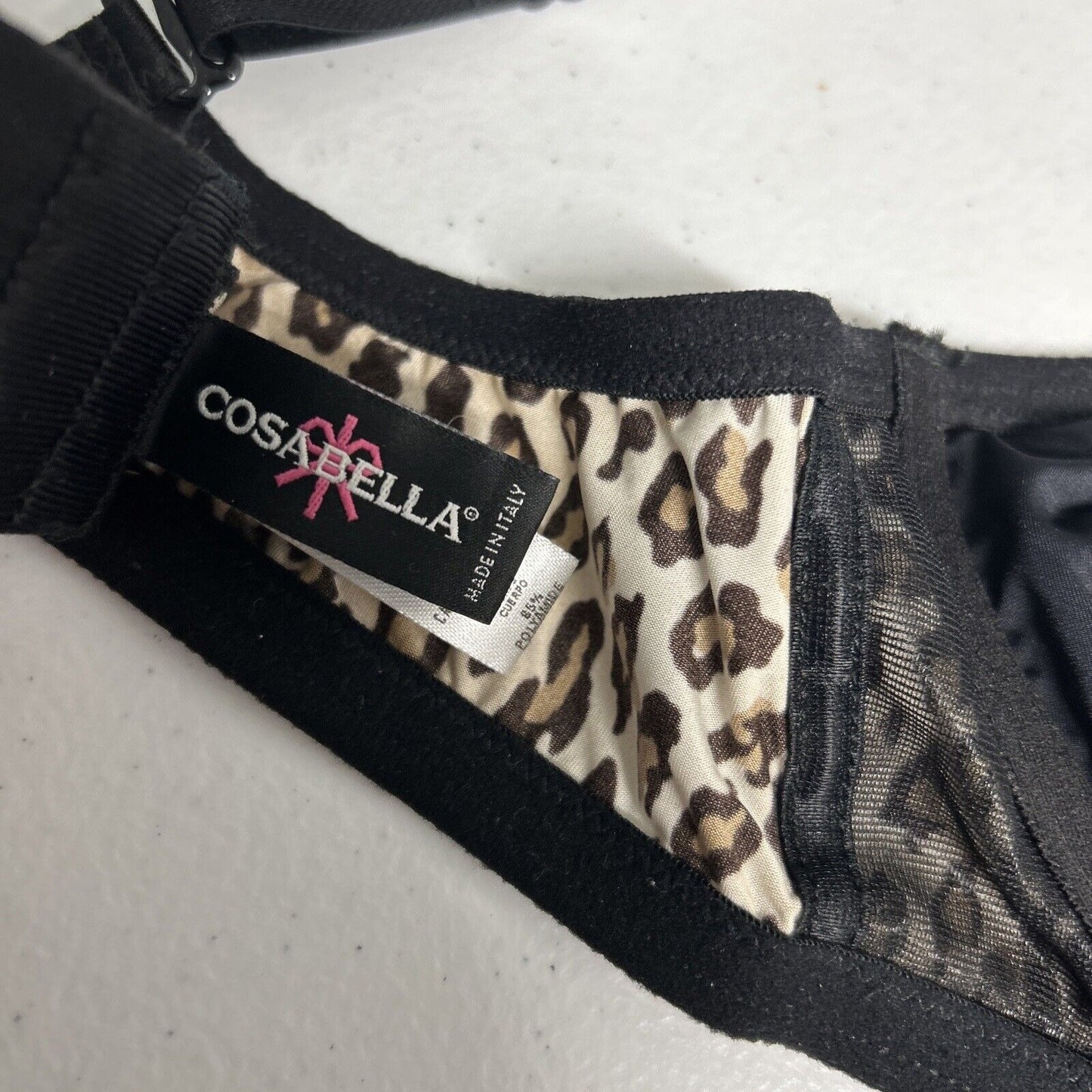 Cosabella Wireless Padless Lined Brown/Black Cheetah Print Bralette Women’s S