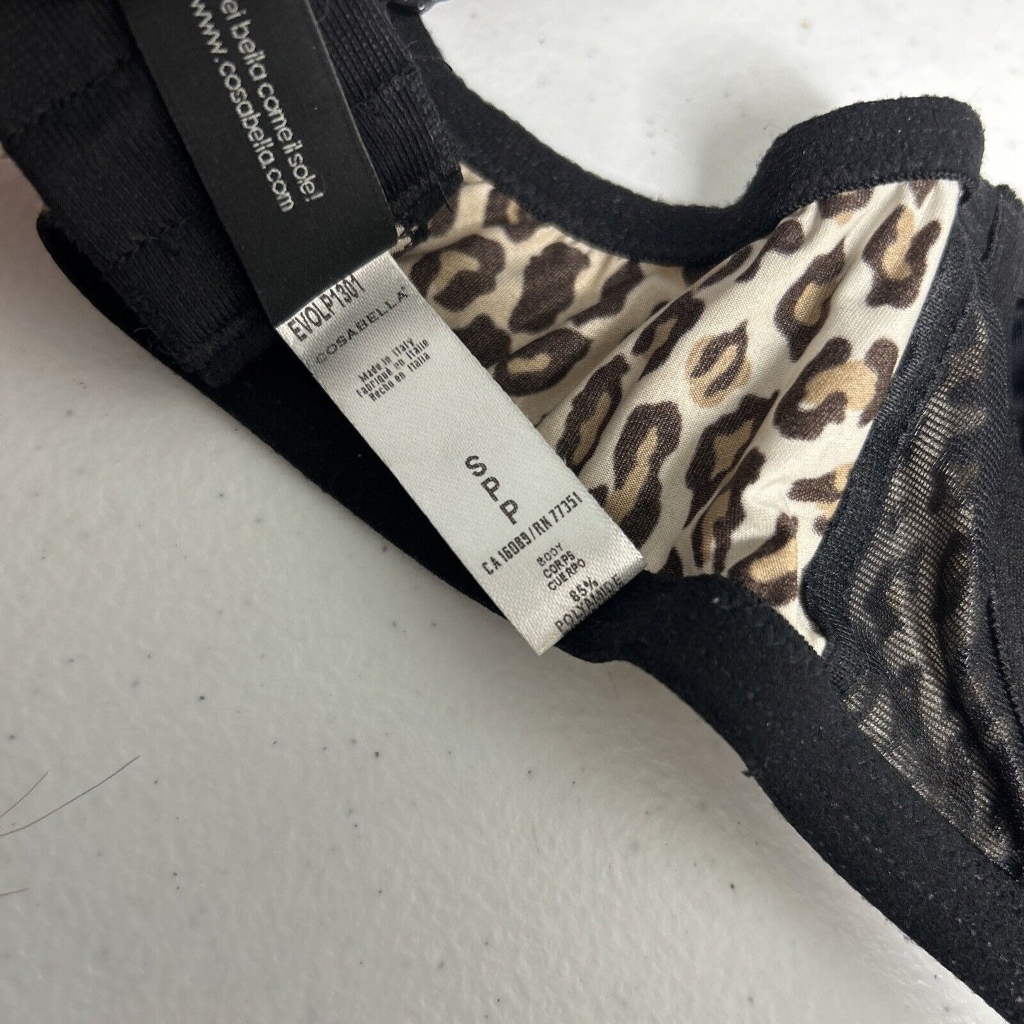 Cosabella Wireless Padless Lined Brown/Black Cheetah Print Bralette Women’s S