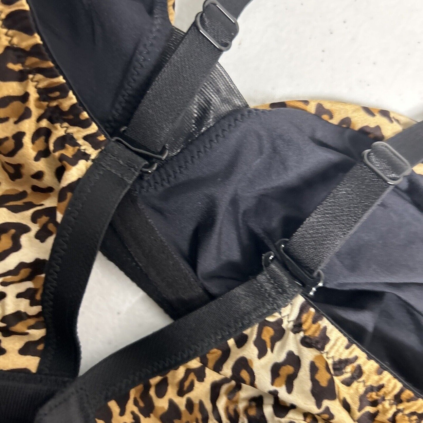 Cosabella Wireless Padless Lined Brown/Black Cheetah Print Bralette Women’s S