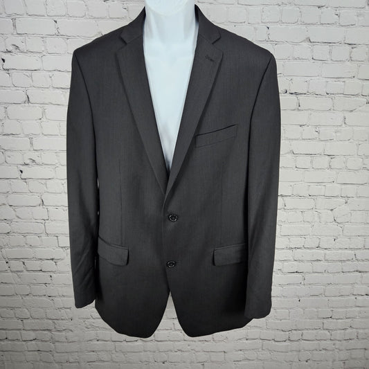 Alfani Black 100% Wool Slim Fit 2 Button Vented Notch Blazer Sport Coat 42L