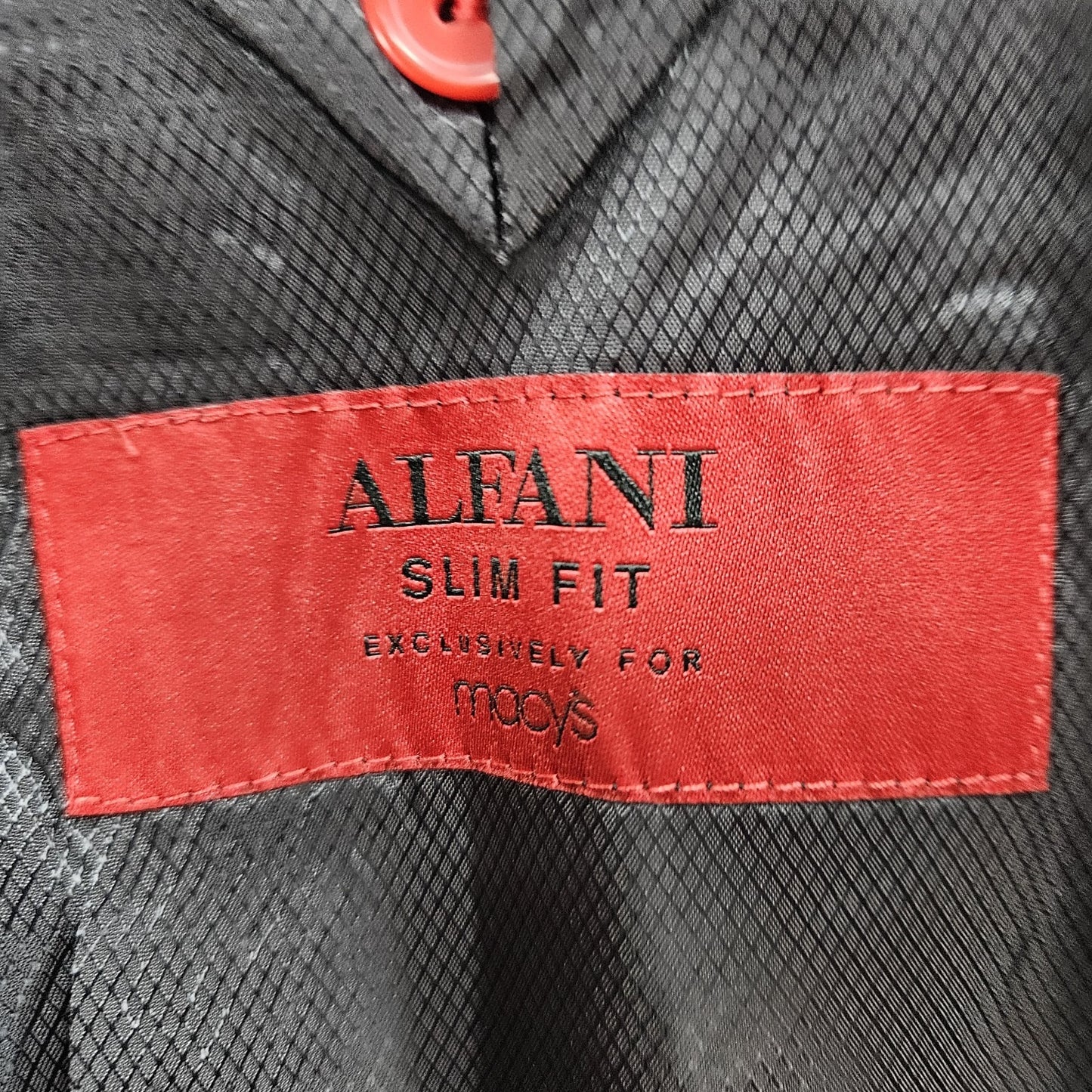 Alfani Black 100% Wool Slim Fit 2 Button Vented Notch Blazer Sport Coat 42L
