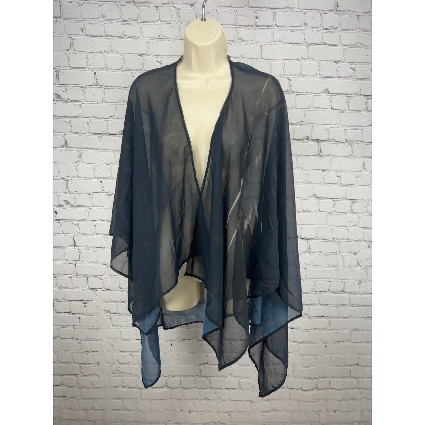 Harley Davidson Black Eagle Sheer Cardigan Cape Shawl One Size O/S