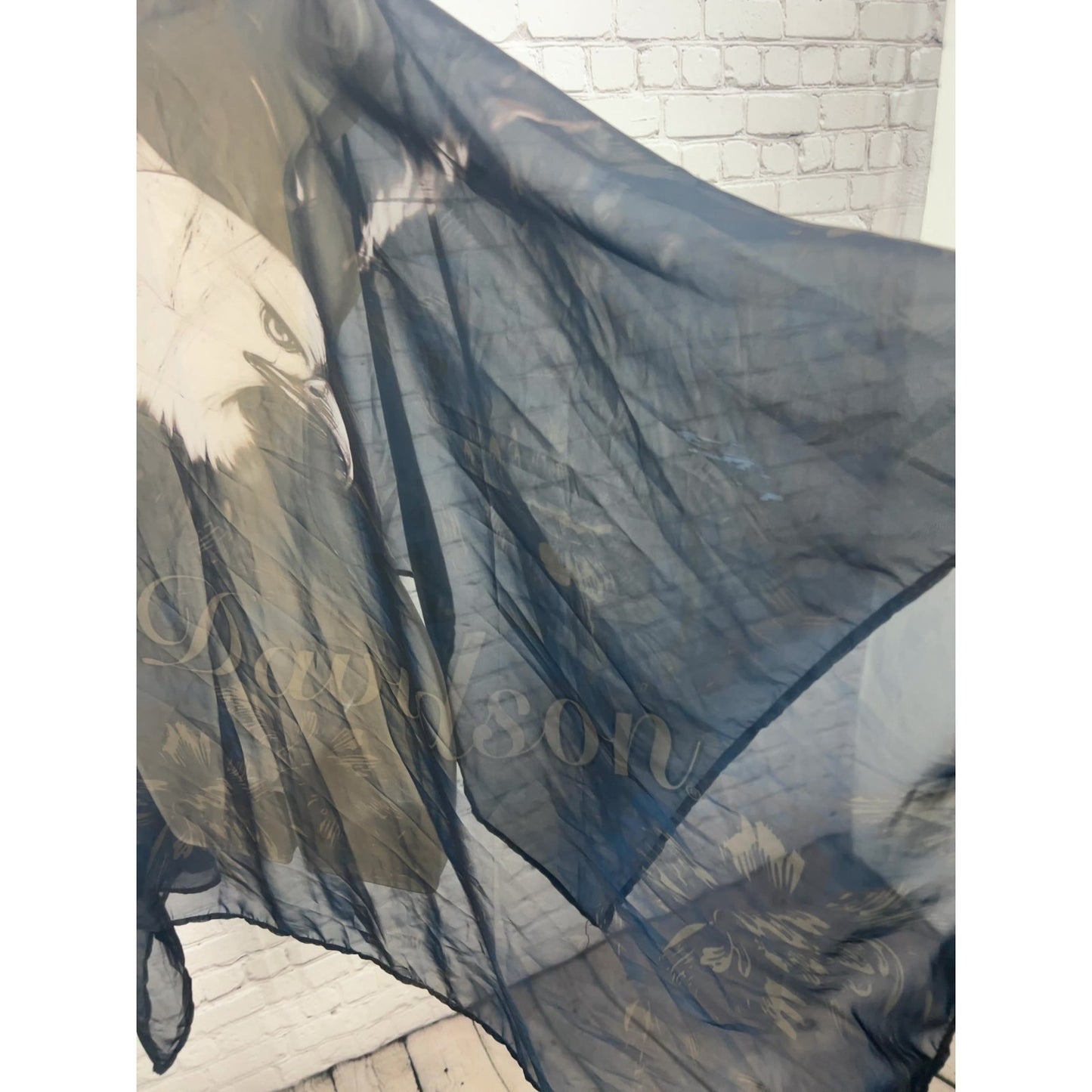 Harley Davidson Black Eagle Sheer Cardigan Cape Shawl One Size O/S