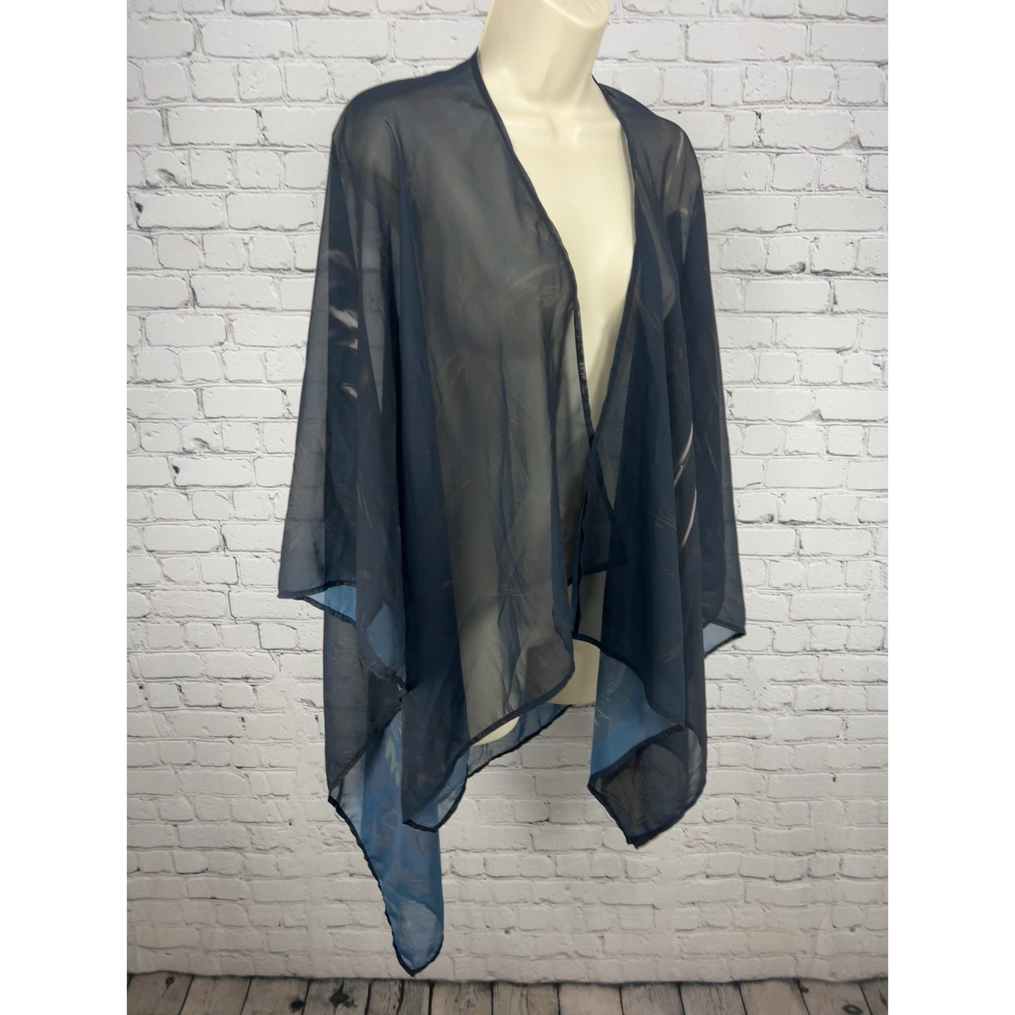 Harley Davidson Black Eagle Sheer Cardigan Cape Shawl One Size O/S