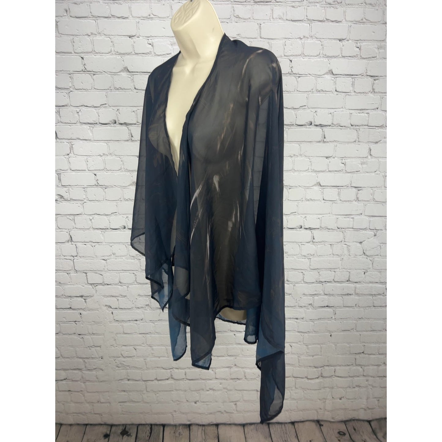 Harley Davidson Black Eagle Sheer Cardigan Cape Shawl One Size O/S