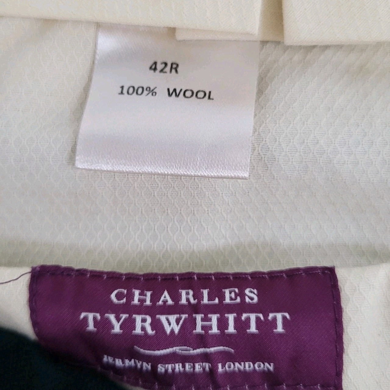 Charles Tyrwhitt Navy 100% Wool Flat Front Straight Dress Pants Size 42 (42x32)