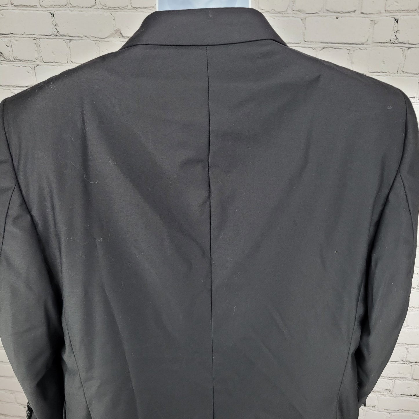 Jos A Bank Black 100% Wool Satin Lapel Notch Tuxedo Suit Jacket Blazer Size 50
