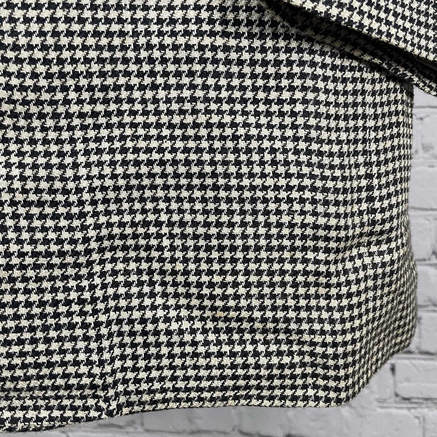 Country Britches Black Cream Houndstooth Blazer Sport Coat USA Tailored 42