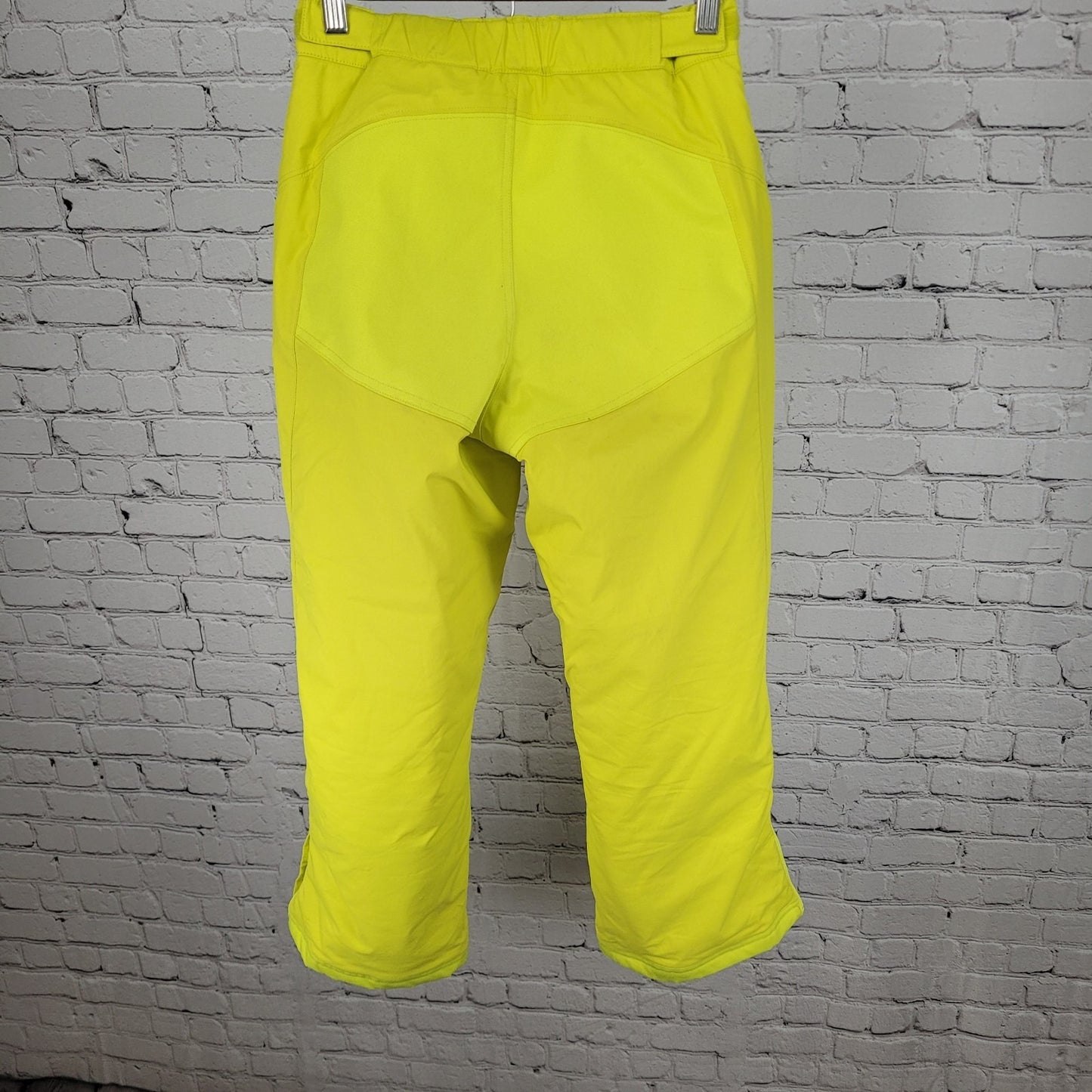 LL Bean Neon Yellow Thinsulate Adjustable Waist Snow Pants Youth Size 10 (26x26)