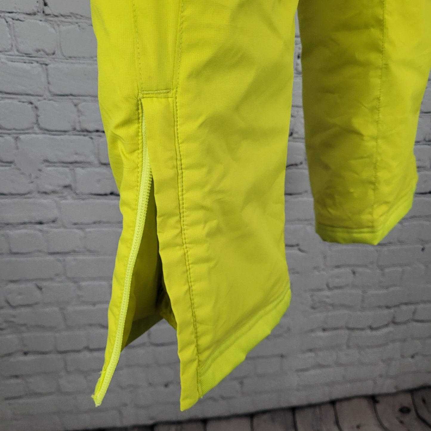 LL Bean Neon Yellow Thinsulate Adjustable Waist Snow Pants Youth Size 10 (26x26)