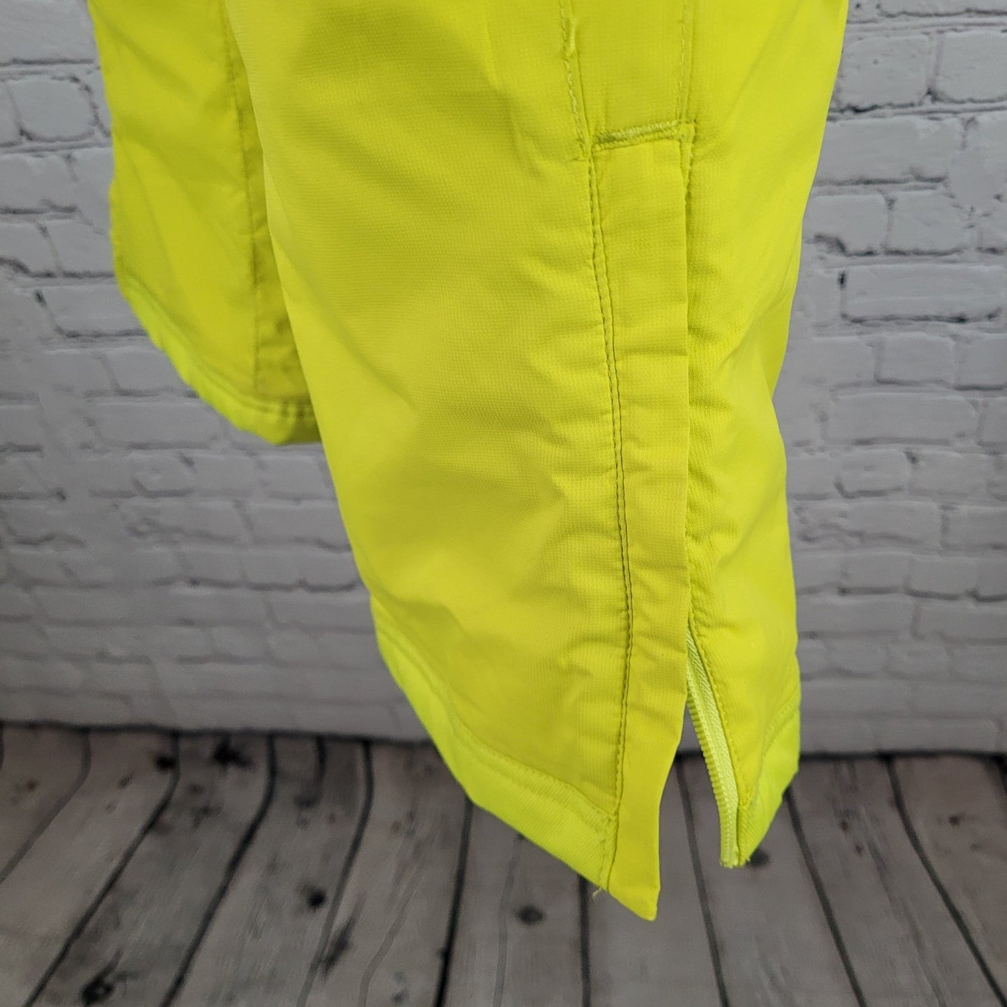 LL Bean Neon Yellow Thinsulate Adjustable Waist Snow Pants Youth Size 10 (26x26)