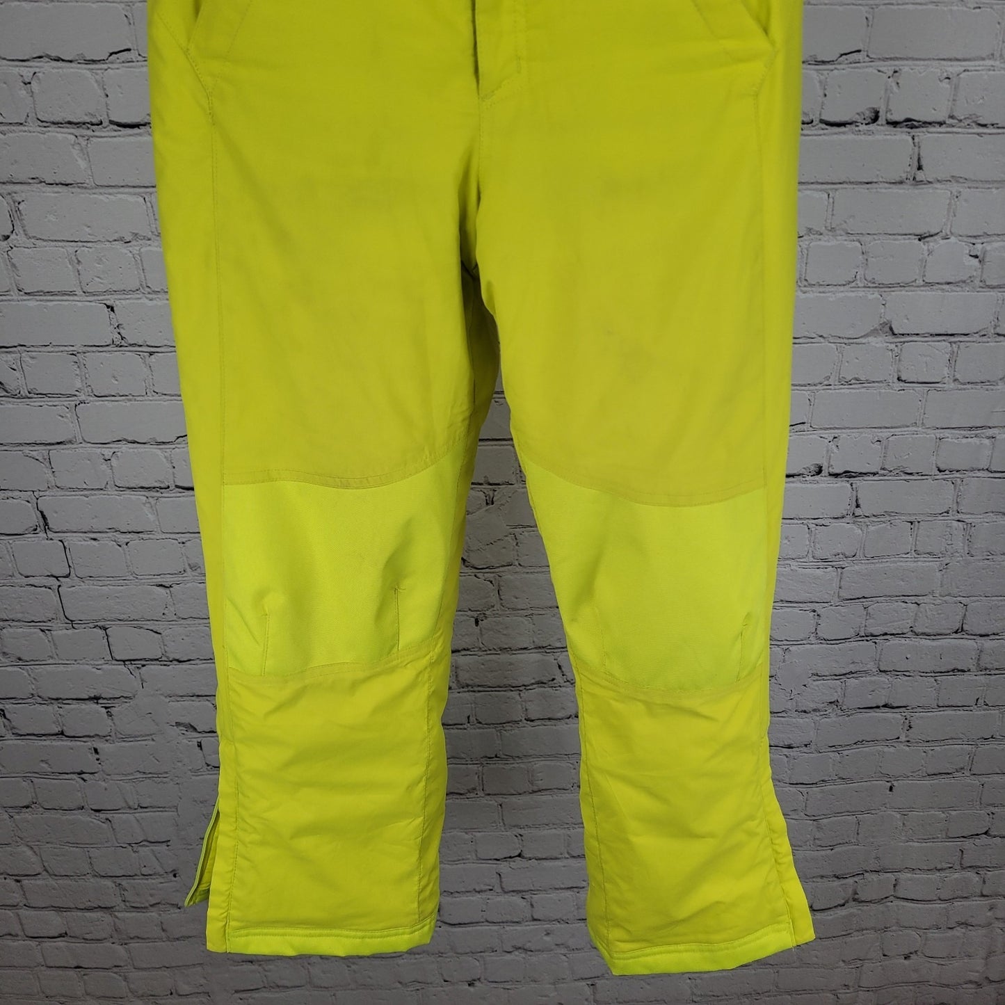 LL Bean Neon Yellow Thinsulate Adjustable Waist Snow Pants Youth Size 10 (26x26)