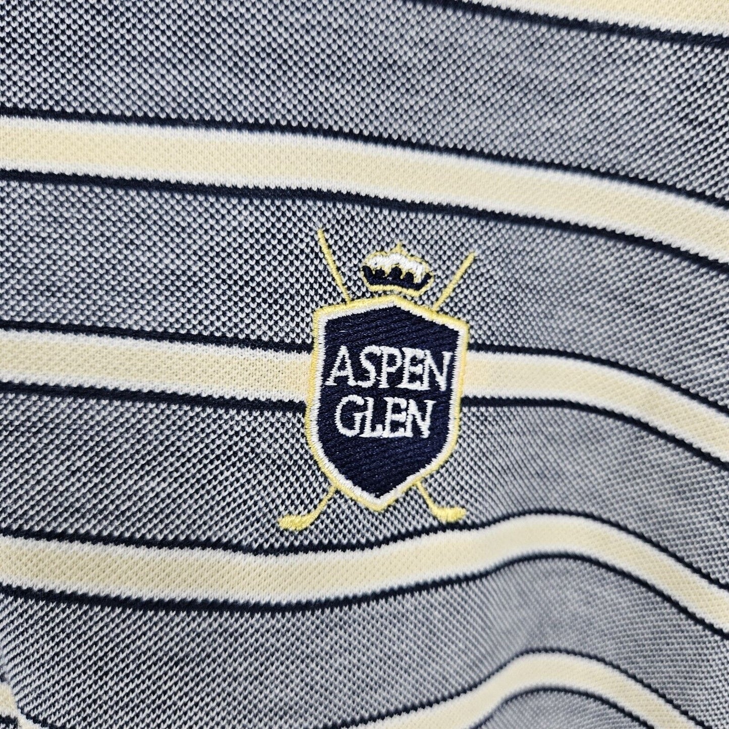 Tehama Clint Aspen Glen 100% Pima Cotton  Stiped Short Sleeve Golf Polo Size XXL