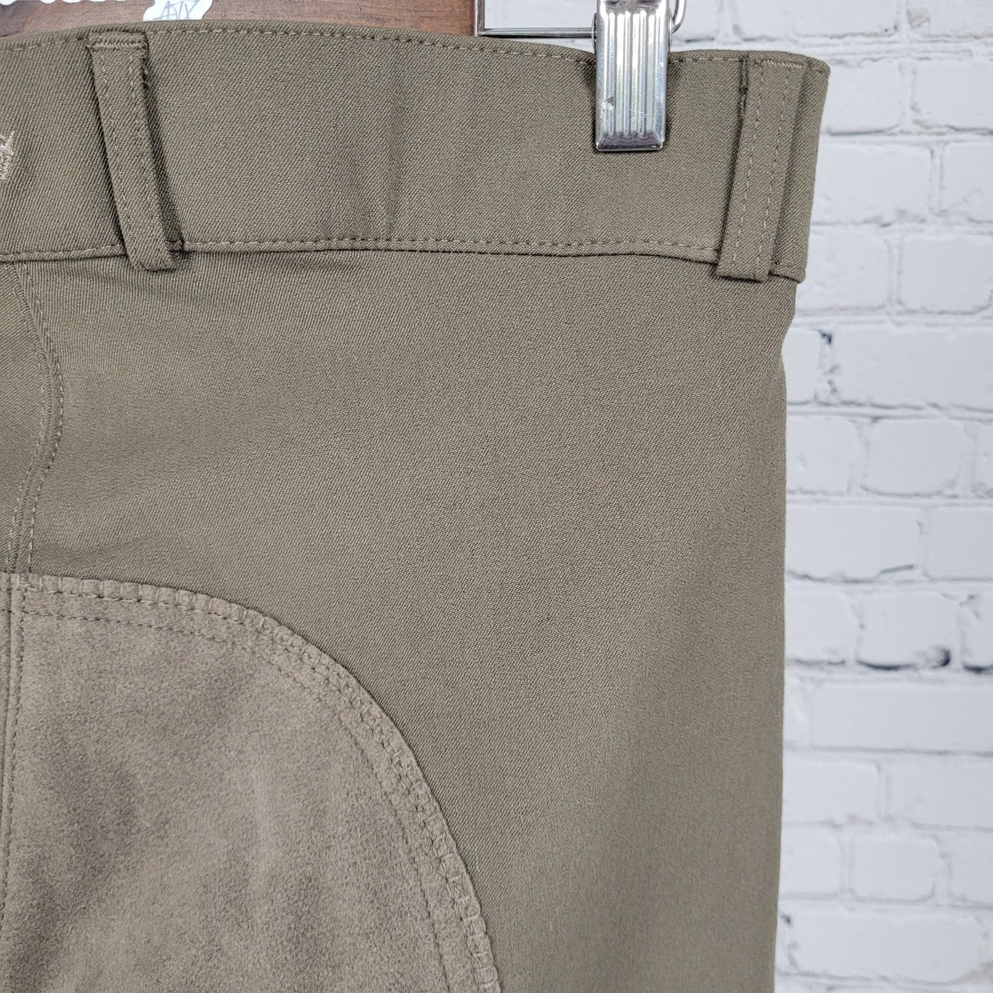Ovation Brown Mid Rise Suede Like Inner Riding Breeches Pants Size 30R (30x26)