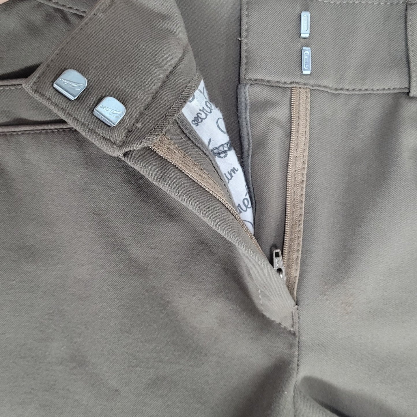 Ovation Brown Mid Rise Suede Like Inner Riding Breeches Pants Size 30R (30x26)