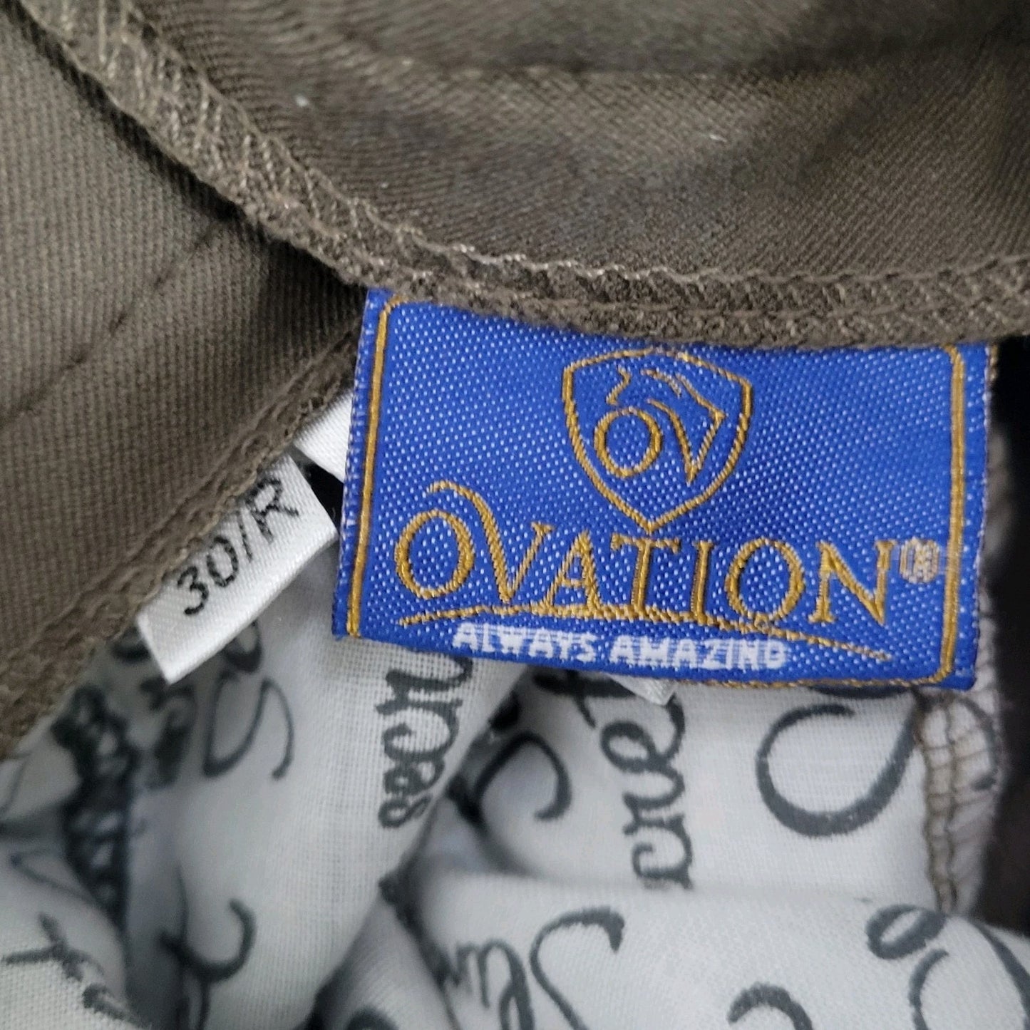 Ovation Brown Mid Rise Suede Like Inner Riding Breeches Pants Size 30R (30x26)