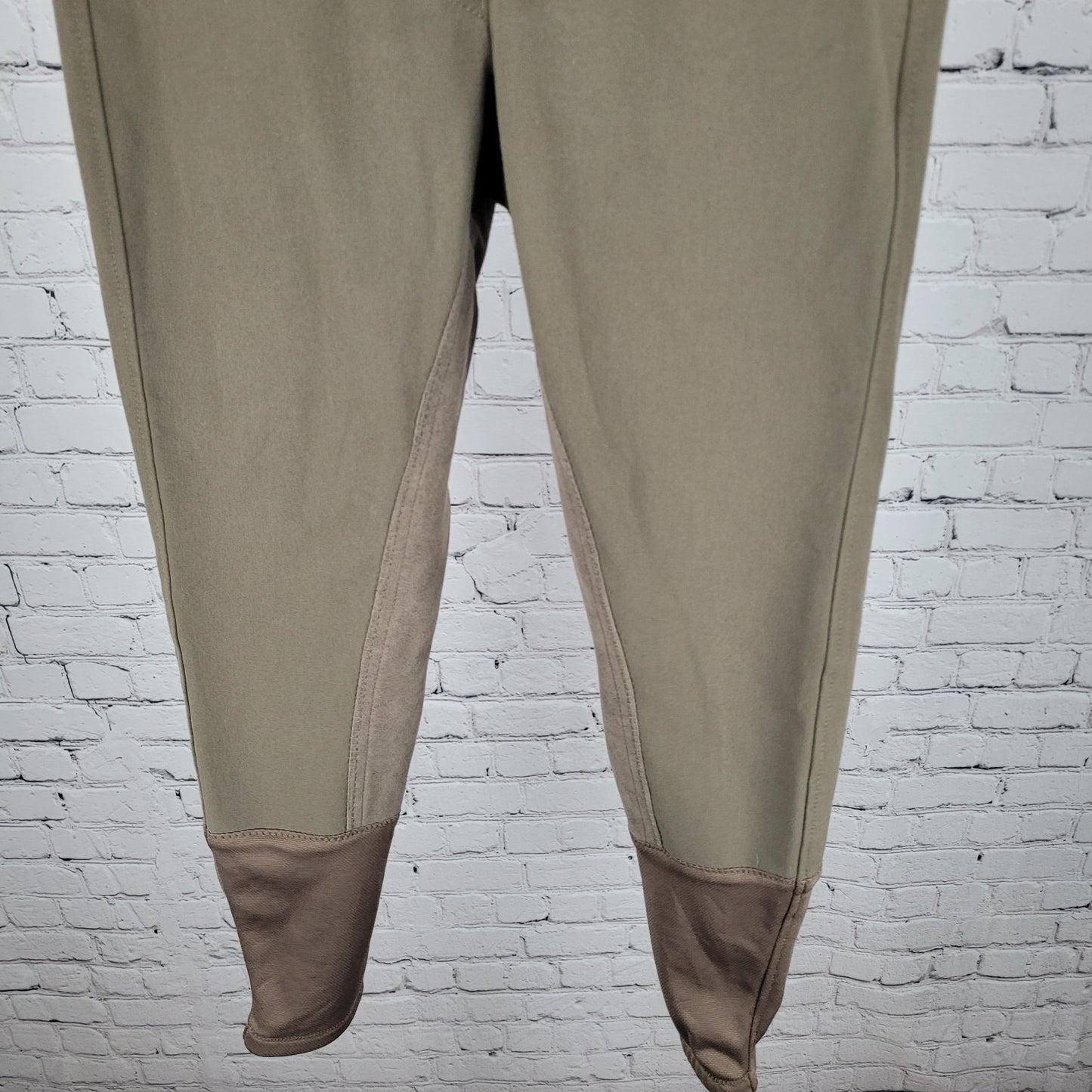 Ovation Brown Mid Rise Suede Like Inner Riding Breeches Pants Size 30R (30x26)